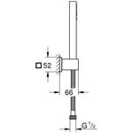 Grohe Wha RAINSHOWER AQUA CUBE STICK 1 Strahlart chrom