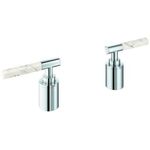 GROHE Hebelgriffe Atrio Private C. 48464 White Attica Caesarstone chrom