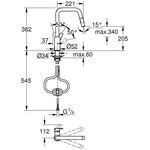 Grohe EH-Spb EUROSMART hoher Auslauf Dual Spülbrause black matt