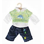 Puppen-Jeans/Bluse/Pullunder 35-45cm., 1 Stück