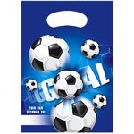 Fußball blau Partytüten 6 Stück