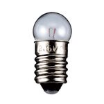 Kugelförmige Lampe Sockel E10 24 Volt 2,4 Watt 24mm klar,1er Pack