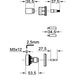 Grohe Verlängerungsset f Thermostat-Brause UP 27,5mm chr