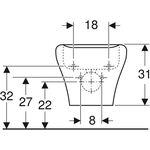 Geberit Wandbidet MYDAY ohne Überlauf, geschlossene Form weiß KT