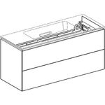Geberit Waschtischunterschrank ONE 2 Schub 1050x465x395mm we lack hgl