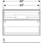 Geberit Waschtischunterschrank iCon 900x615x476mm sandgrau hochglanz/Griff s