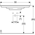 Geberit Möbelwaschtisch ONE weiß, mit Hahnloch 900x475mm