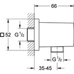 GROHE Wandanschlussbogen Euphoria Cube 1/2" chr
