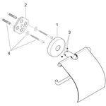 HG Papierrollenhalter LOGIS mit Deckel, Wandmontage brushed nickel
