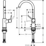 HG Einhebel-Waschtischmischer TALIS DN 15 schwenkbarer Auslauf 120Grad chrom