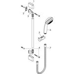 HG Brauseset CROMETTA 85 MONO Brausestange Unica´Crometta 900mm chrom
