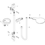 Brauseset RAINDANCE SELECT S 150 3jet Bsta Unica'S Puro 900mm weiß/chrom