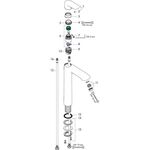 HG Einhebel-Waschtischmischer METRIS 260 DN 15 f Waschschüs. o Ablgrt chrom
