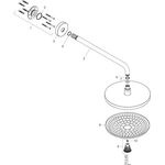 HG Kopfbr RAINDANCE SELECT S 240 2jet DN 15, mit Brausearm 390mm chrom