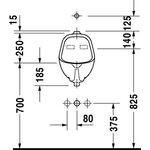 Duravit Urinal NEIßE 290x320mm, für Laschenbefestigung weiß