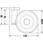 Duravit Seifenhalter D-CODE mit Schale rechts chrom