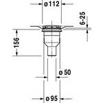 Duravit Duschwannenablauf Abgang senkrecht chrom