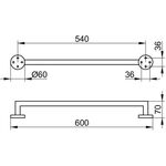 Keuco Badetuchhalter EDITION 90 vc 600mm