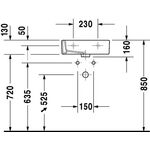 Duravit Handwaschbecken VERO MED o ÜL m HLB 450x350mm 1 Hahnloch weiß WG