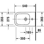 Duravit Wand-Bidet HAPPY D.2 m ÜL HLB 355x540mm 1 Hahnloch weiß