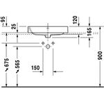 Duravit Aufsatzbecken HAPPY D.2 m ÜL o HLB 600x400mm geschli o HL we WG