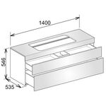 Keuco Waschtischunterbau EDITION 400 1400x546x535mm o HL-Boh we Glas we klar