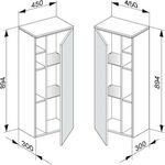Keuco Mittelschrank EDITION 400 450x894x300mm Ans li cash