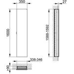 Keuco Spiegelschrank ROYAL MODULAR 2.0 Breite 350mm Höhe 1600mm Tiefe 120mm
