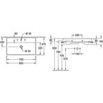V&B Schrankwaschtisch COLLARO 800x470mm mit ÜL mit HL we