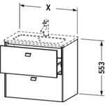 Duravit WT-Unterbau BRIOSO COMPACT Gri Frontfarbe 553x620x389mm lichtbl ma