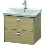 Duravit Waschtischunterbau BRIOSO Griffe chr 561x620x479mm europ. eiche