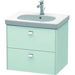 Duravit Waschtischunterbau BRIOSO Griffe chr 563x620x469mm lichtblau matt