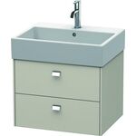 Duravit Waschtischunterbau BRIOSO Griffe chrom 442x584x459mm taupe matt