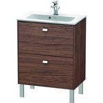 Duravit WT-Unterbau BRIOSO COMPACT Griffe chr 683x620x389mm nussbaum dunkel
