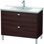 Duravit Waschtischunterbau BRIOSO Griffe chr 691x1020x479mm Kast. dunkel