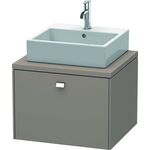 Duravit Konsolenunterschrank BRIOSO Griff chrom 442x620x550mm basalt matt
