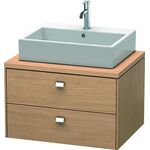 Duravit Konsolenunterschrank BRIOSO Griffe chr 442x720x550mm europ. eiche