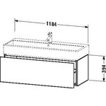 Duravit Waschtischunterbau L-CUBE 394x1184x459mm betongrau matt