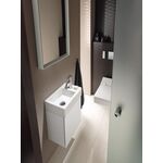 Duravit Waschtischunterbau L-CUBE 400x364x241mm Ans links weiß hochglanz