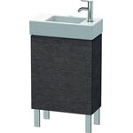 Duravit Waschtischunterbau L-CUBE 582x480x240mm Ans re Ei dunkel gebürstet