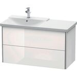 Duravit Waschtischunterbau XSQUARE Be links 565x1010x473mm weiß hochglanz