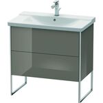 Duravit Waschtischunterbau XSQUARE 805x810x473mm flannel grey hochglanz
