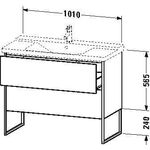 Duravit Waschtischunterbau XSQUARE 805x1010x473mm graphit matt