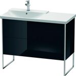 Duravit Waschtischunterbau XSQUARE Be li 805x1010x473mm schwarz hochglanz