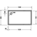 Duravit Rechteck-Duschwanne STARCK SLIML 1300x800x55mm weiß