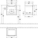 V&B Waschtischunterschrank SUBWAY 2.0 f HWB 440x420x352mm White Wood