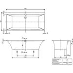 V&B Whirlpoolsystem SQUARO EDGE 12 m BW R-eck 1900x900 Tech. Pos 2 we