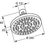 Kludi Eco-Tellerkopfbrause A-QA DN 15 d= 245mm chr