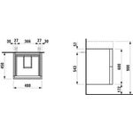 Laufen Waschtischunterbau KARTELL 600x480x450mm, 2 Schubladen weiß matt