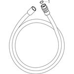 HG Brauseschlauch ISIFLEX chrom, mit Volumenkontrolle 1250mm